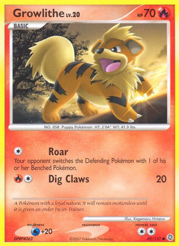 Image for Growlithe (89/132) [Secret Wonders]