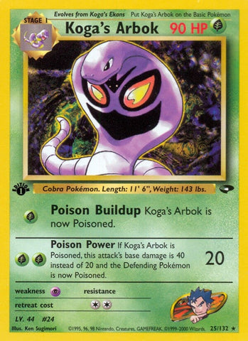 Image for Koga's Arbok (025/132) [Gym Challenge]