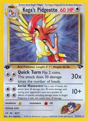 Image for Koga's Pidgeotto (027/132) [Gym Challenge]