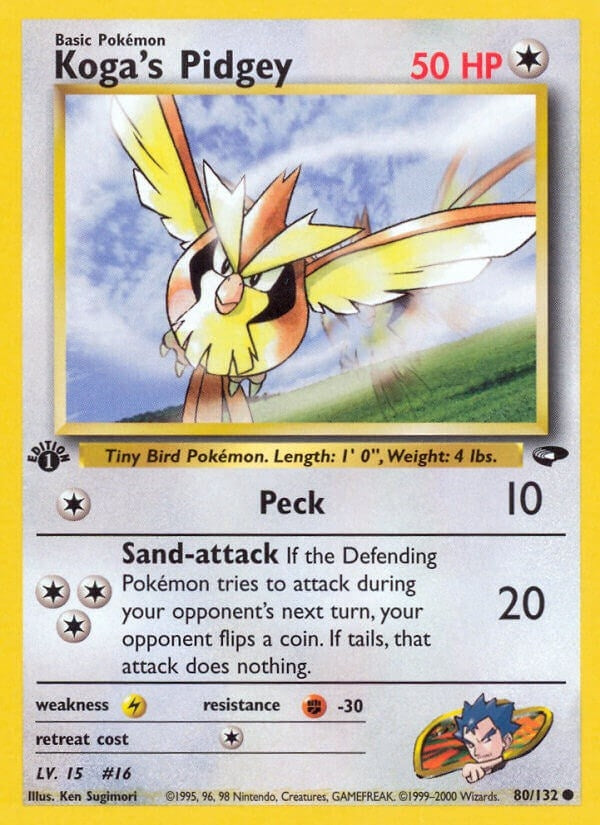 Image for Koga's Pidgey (80) (080/132) [Gym Challenge]