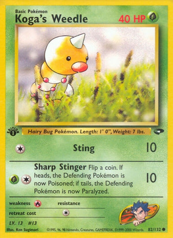 Image for Koga's Weedle (082/132) [Gym Challenge]