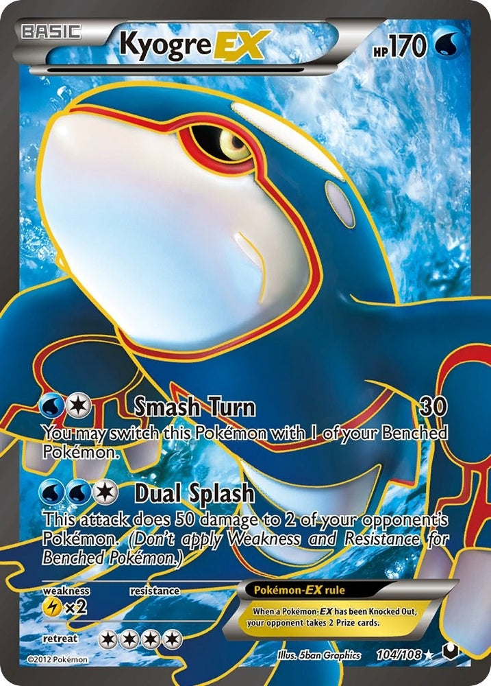 Image for Kyogre EX (104 Full Art) (104/108) [Dark Explorers]