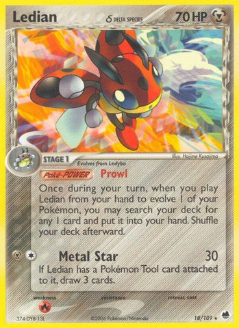 Image for Ledian (Delta Species) (18/101) [Dragon Frontiers]