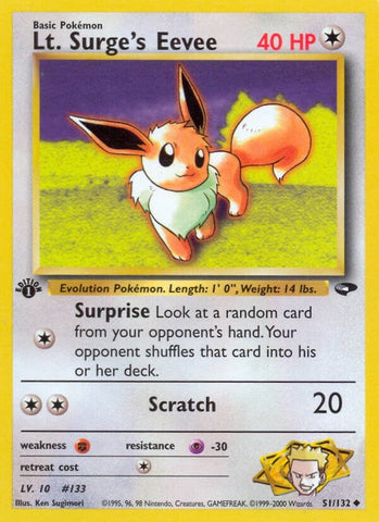 Image for Lt. Surge's Eevee (051/132) [Gym Challenge]