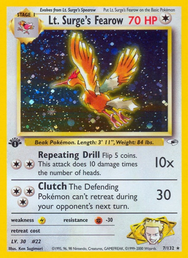 Image for Lt. Surge's Fearow (007/132) [Gym Heroes]