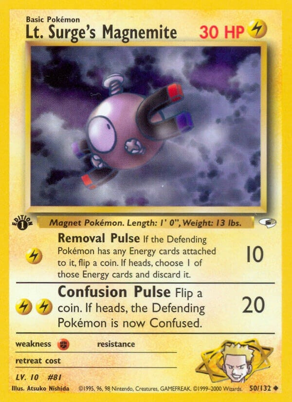 Image for Lt. Surge's Magnemite (50) (050/132) [Gym Heroes]