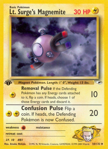 Image for Lt. Surge's Magnemite (50) (050/132) [Gym Heroes]