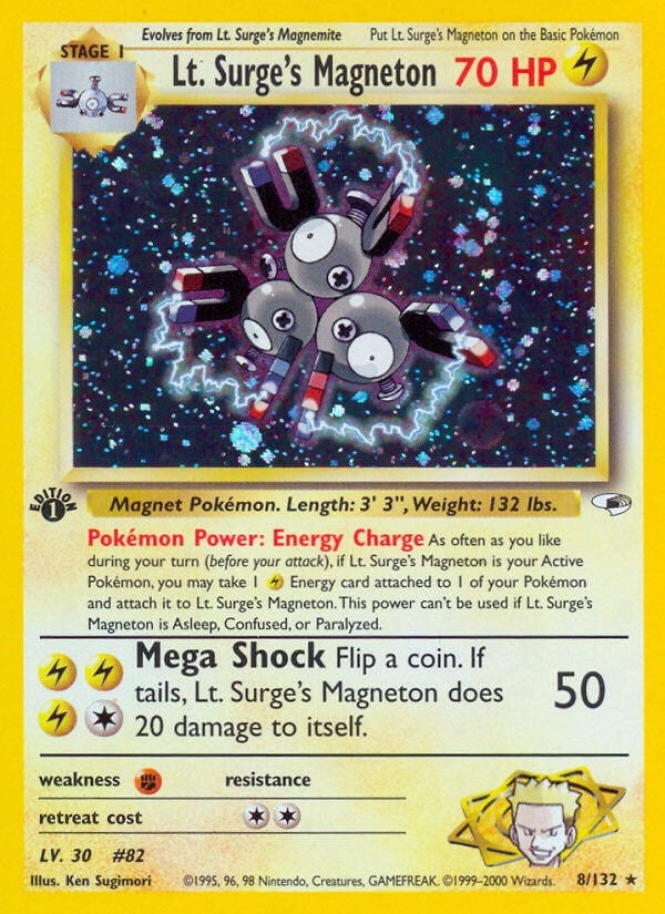 Image for Lt. Surge's Magneton (008/132) [Gym Heroes]