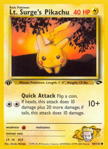 Image for Lt. Surge's Pikachu (084/132) [Gym Challenge]