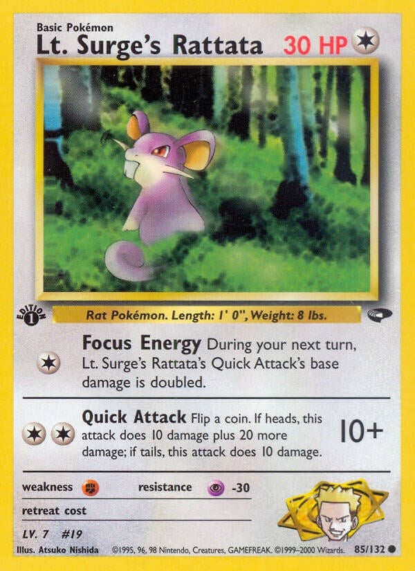 Image for Lt. Surge's Rattata (085/132) [Gym Challenge]