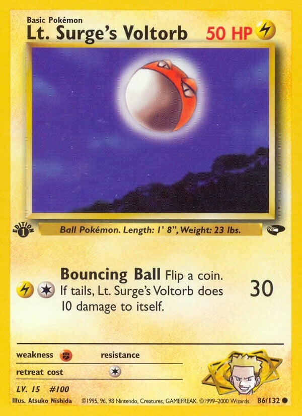 Image for Lt. Surge's Voltorb (086/132) [Gym Challenge]