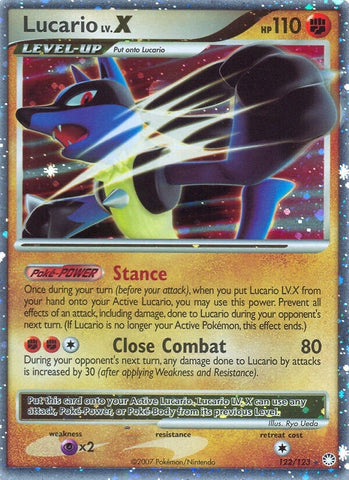 Image for Lucario LV.X (122/123) (Mysterious Treasures) - Pokemon