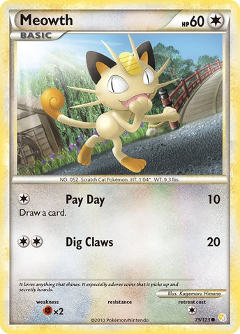 Image for Meowth (75/123) [HeartGold SoulSilver]