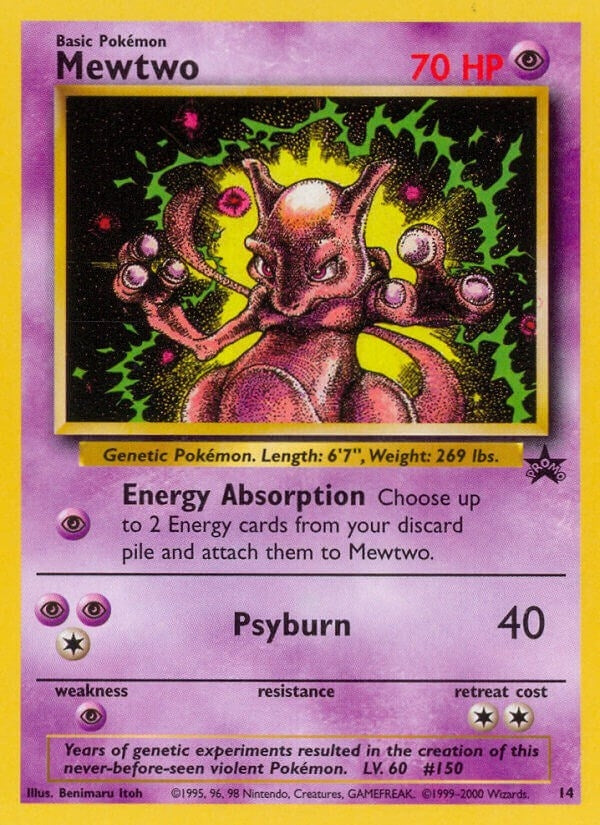 Image for Mewtwo (14) (14/53) [WoTC Promo]
