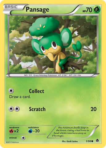 Image for Pansage (1/98) [Emerging Powers]