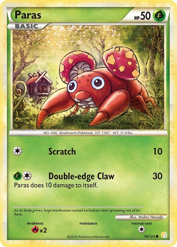 Image for Paras (76/123) [HeartGold SoulSilver]