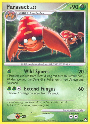 Image for Parasect (58/123) (Mysterious Treasures) - Pokemon
