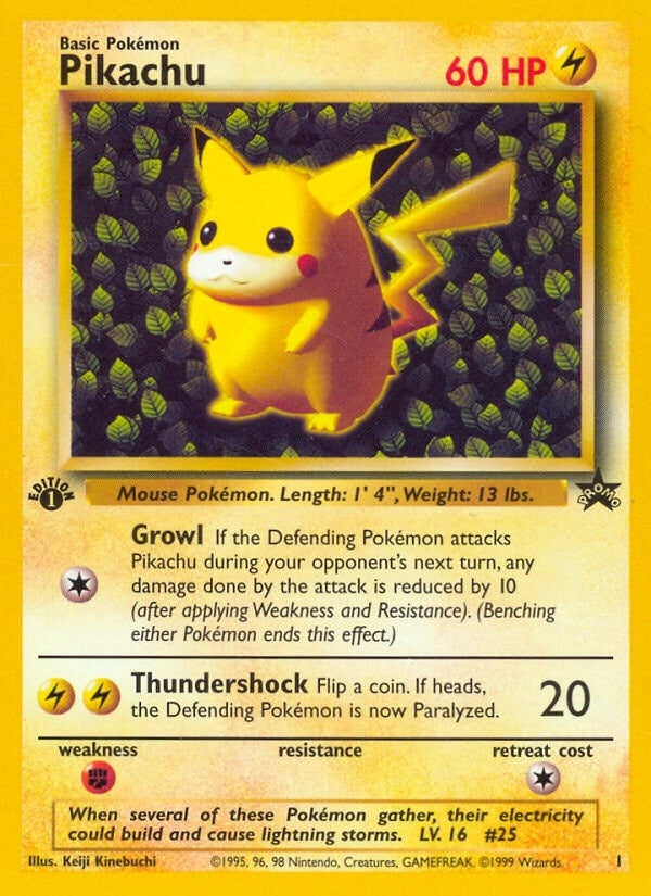 Image for Pikachu (1) (Misprint) (01/53) [WoTC Promo]