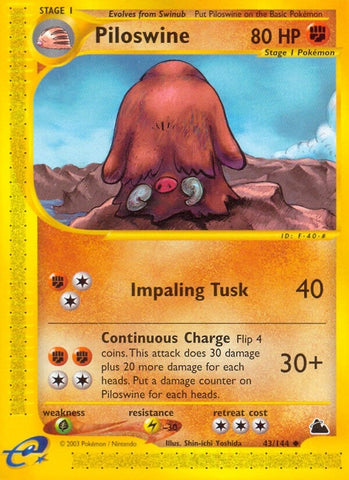Image for Piloswine (43) (043/144) [Skyridge]