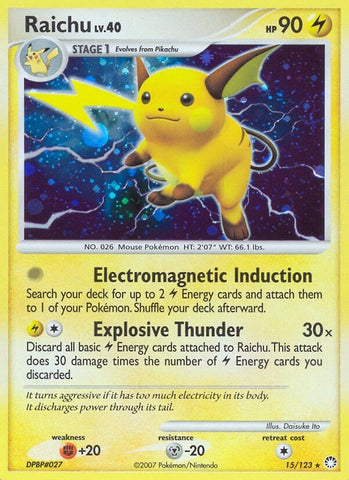 Image for Raichu (15/123) (Mysterious Treasures) - Pokemon