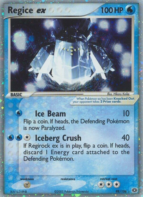 Image for Regice ex (98/106) - Pokemon