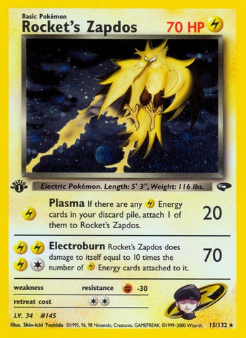 Image for Rocket's Zapdos (015/132) - Pokemon