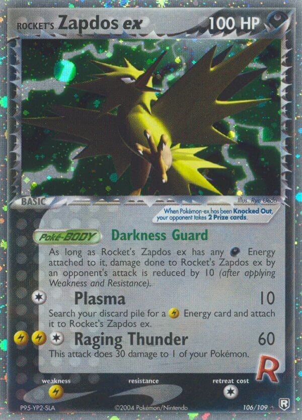 Image for Rocket's Zapdos ex (106/109) [Team Rocket Returns]
