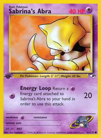 Image for Sabrina's Abra (091/132) [Gym Heroes]
