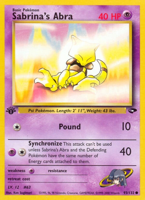 Image for Sabrina's Abra (93) (093/132) [Gym Challenge]