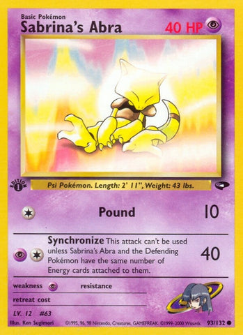 Image for Sabrina's Abra (93) (093/132) [Gym Challenge]