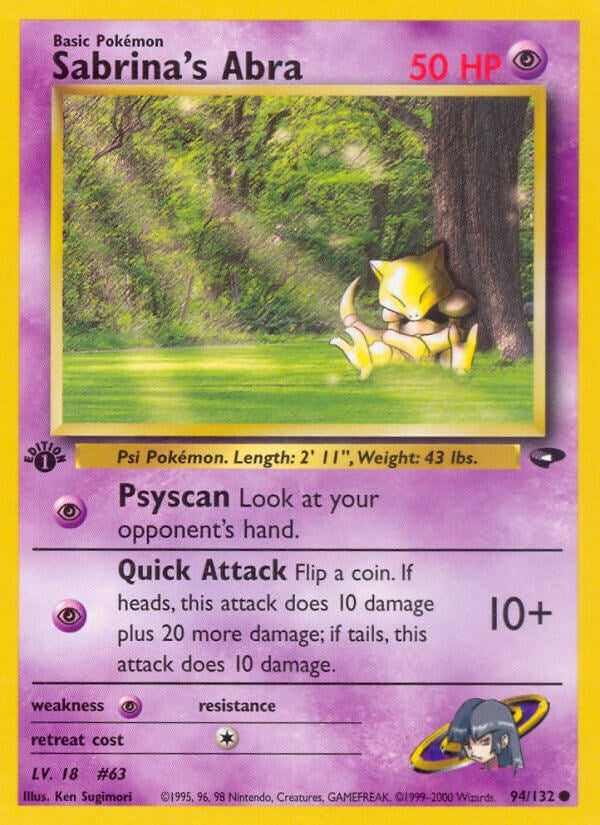 Image for Sabrina's Abra (94) (094/132) [Gym Challenge]