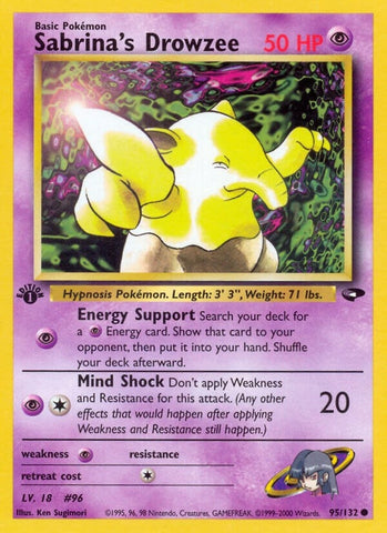 Image for Sabrina's Drowzee (095/132) [Gym Challenge]