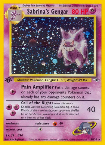Image for Sabrina's Gengar (014/132) - Pokemon