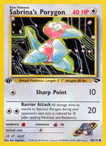 Image for Sabrina's Porygon (098/132) [Gym Challenge]
