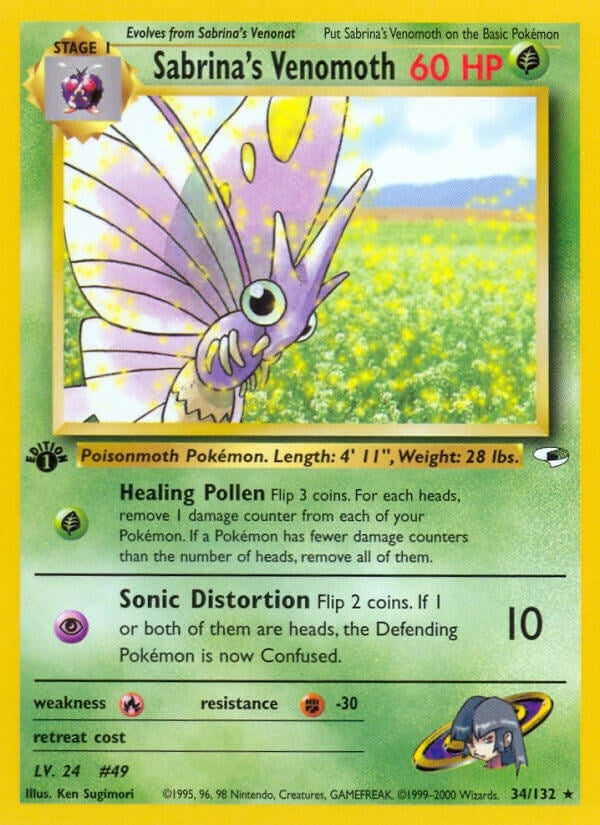 Image for Sabrina's Venomoth (034/132) [Gym Heroes]