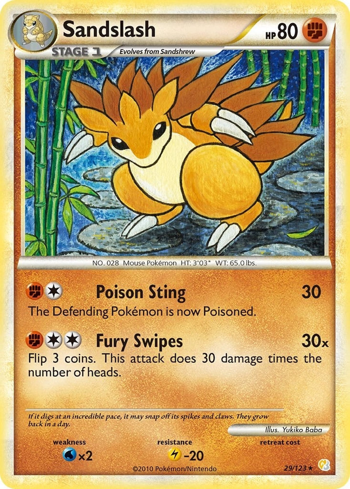Image for Sandslash (29/123) [HeartGold SoulSilver]