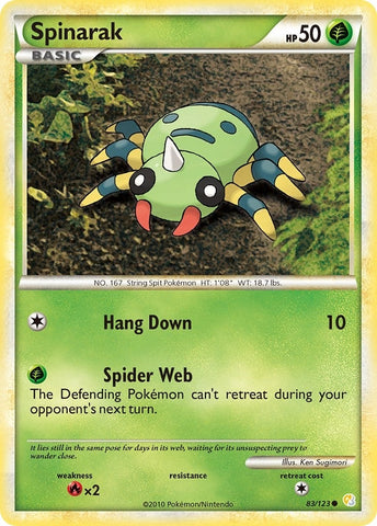 Image for Spinarak (83/123) [HeartGold SoulSilver]