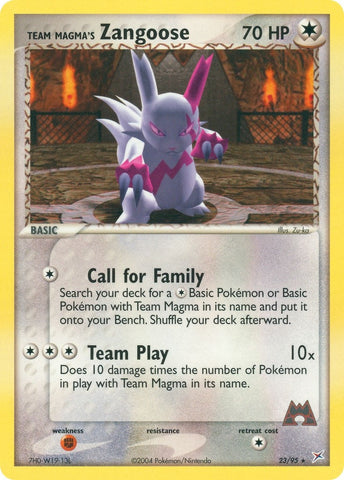 Image for Team Magma's Zangoose (23/95) [Team Magma vs Team Aqua]