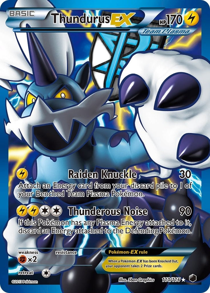 Image for Thundurus EX (Team Plasma) (110 Full Art) (110/116) [Plasma Freeze]