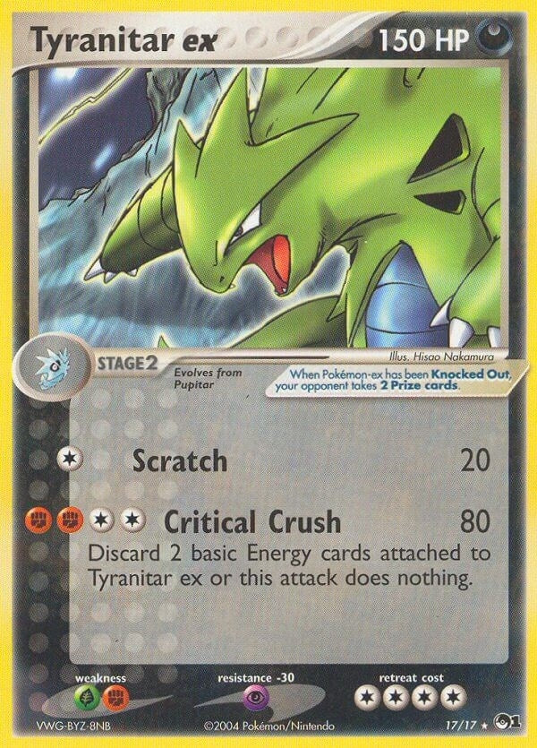 Image for Tyranitar ex (Holo) (017/017) [POP Series 1]