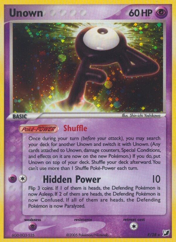Image for Unown (F) (F/28) [Unseen Forces]