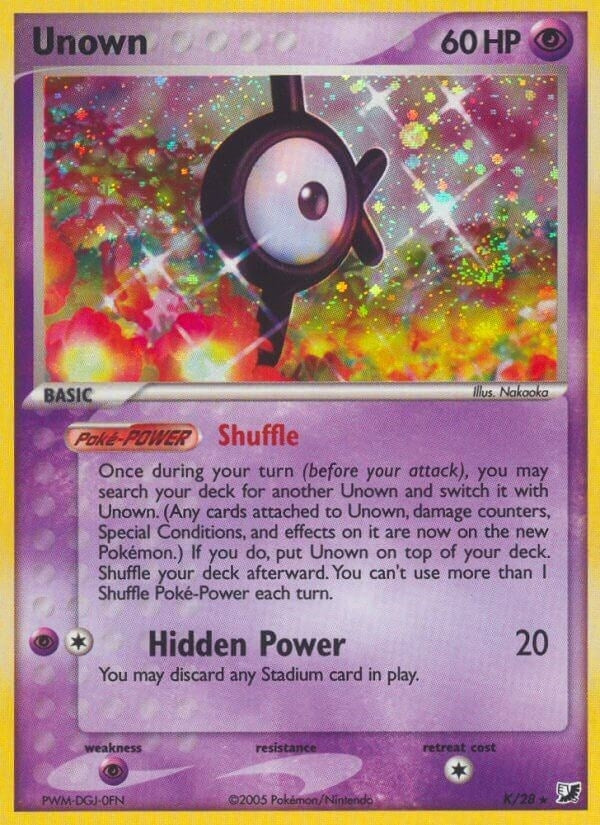 Image for Unown (K) (K/28) [Unseen Forces]