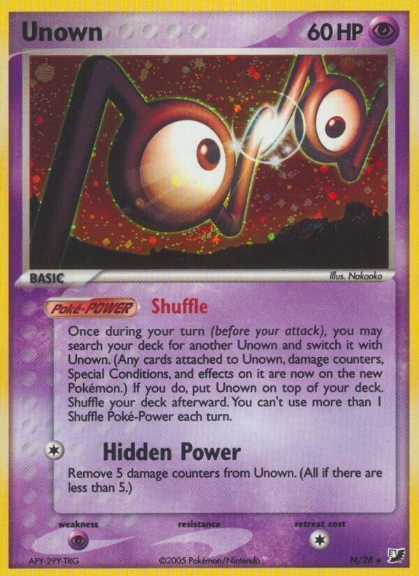 Image for Unown (N) (N/28) [Unseen Forces]