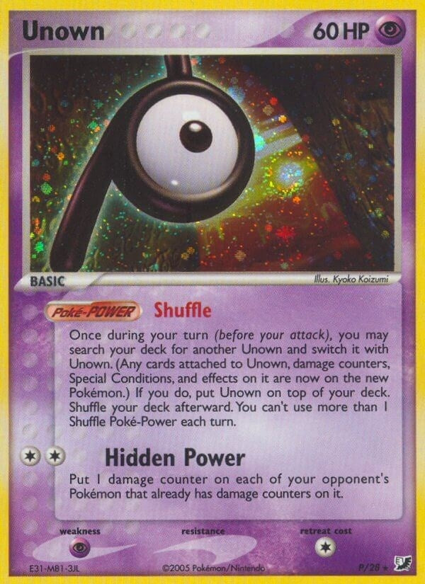 Image for Unown (P) (P/28) [Unseen Forces]