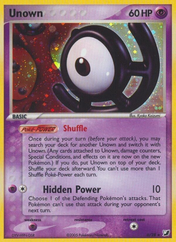 Image for Unown (U) (U/28) [Unseen Forces]