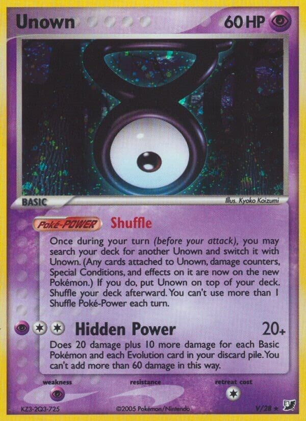 Image for Unown (V) (V/28) [Unseen Forces]