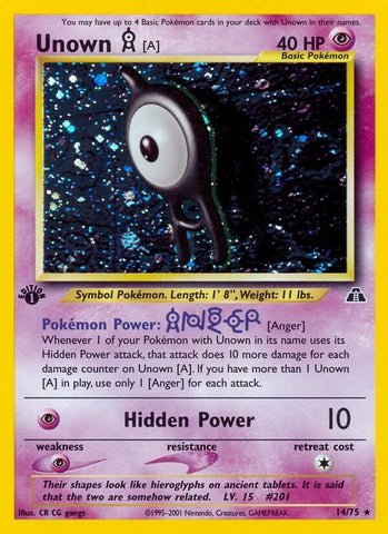 Image for Unown [A] (14) (14/75) (Neo Discovery) - Pokemon
