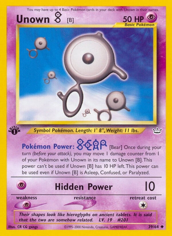 Image for Unown [B] (39/64) [Neo Revelation]