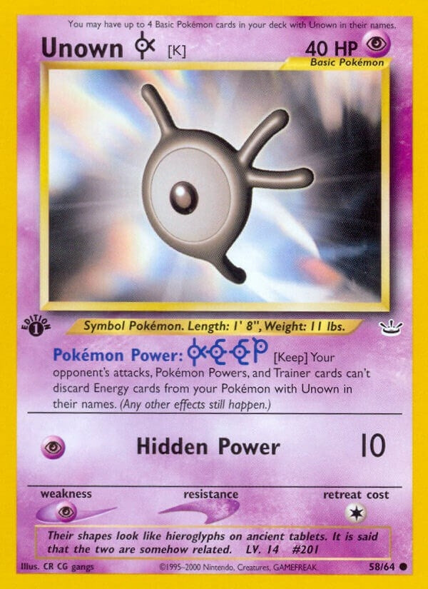 Image for Unown [K] (58/64) [Neo Revelation]