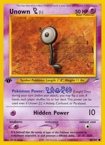 Image for Unown [L] (086/105) - Pokemon